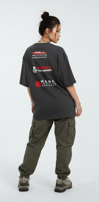 Cyber Anarchy Oversized Tee – Techwear Edition